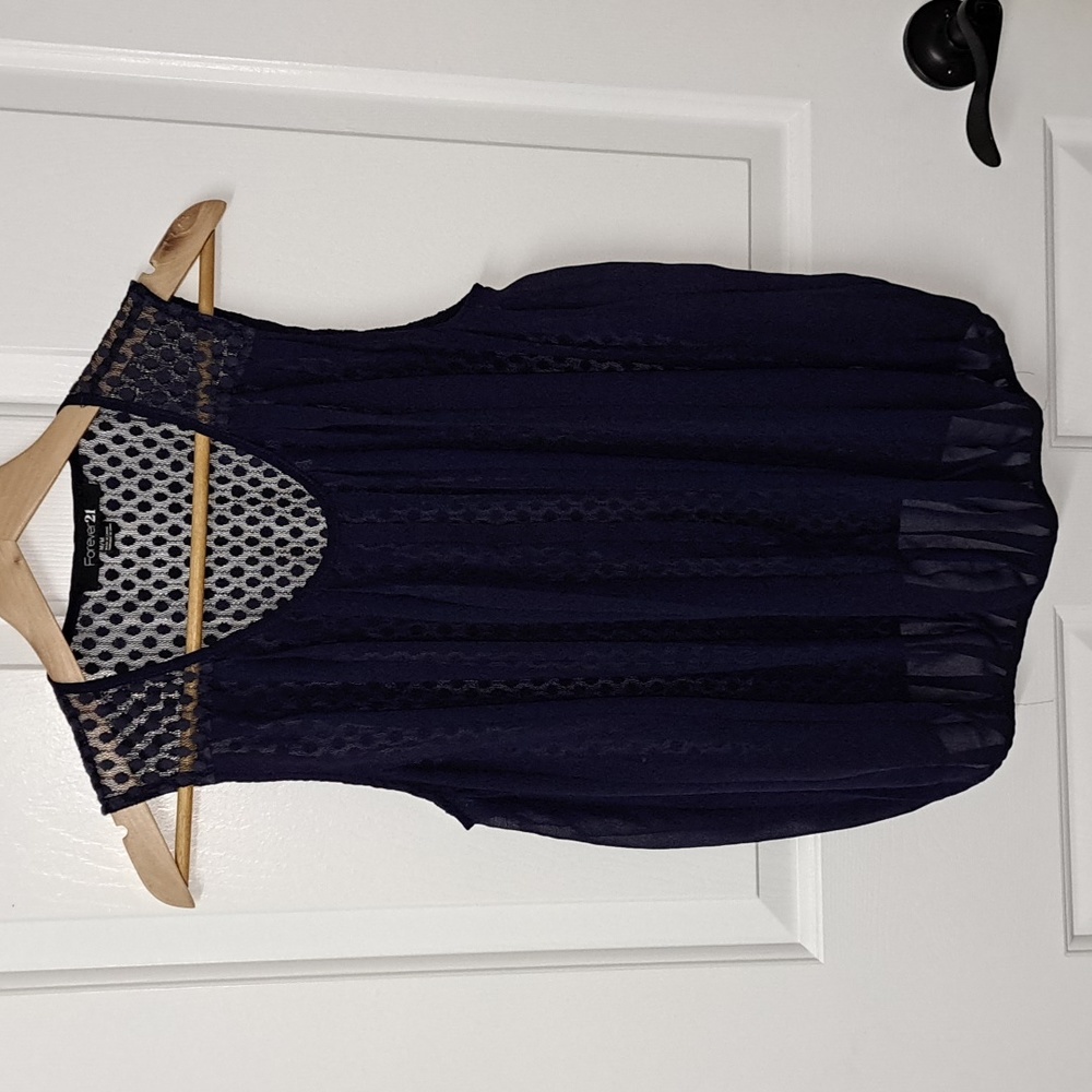 Sheer Navy Blouse